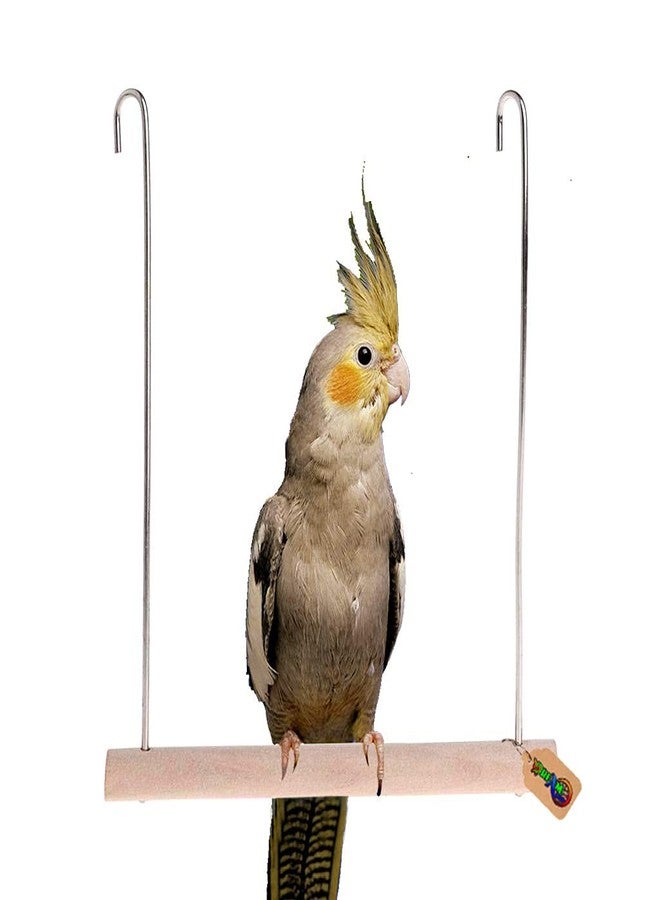 DreamAuro Joyful Perch Swing Toy Cage Hanging Platform, Climbing, Exercise Perch for Birds (Large) - Image 1